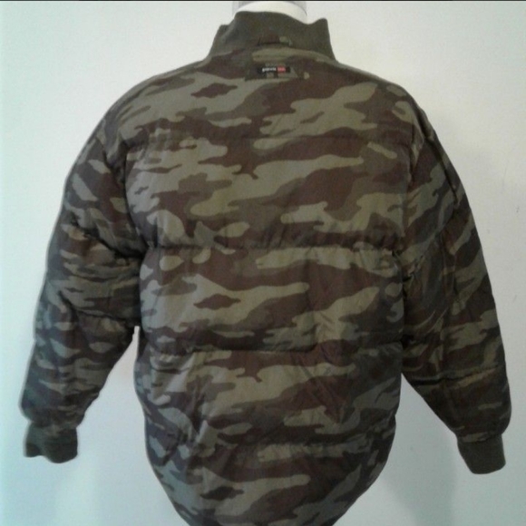 Schott NYC Reversible Puffer Bomber Jacket Camo black XL extreme cold weather - Picture 2 of 7